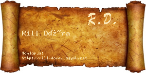 Rill Dóra névjegykártya